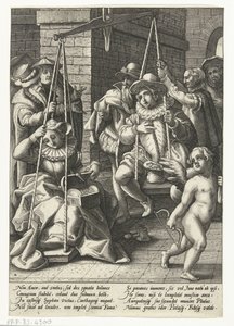 La bilancia del matrimonio da Hendrick Goltzius (attributed to workshop of)