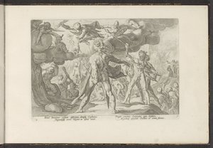 Attacco dei Giganti al mondo degli dei da Hendrick Goltzius (workshop of)
