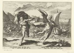 Cornice trasformata in corvo da Hendrick Goltzius (workshop of)