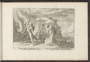 Deucalione e Pirra creano una nuova razza umana da Hendrick Goltzius (workshop of)