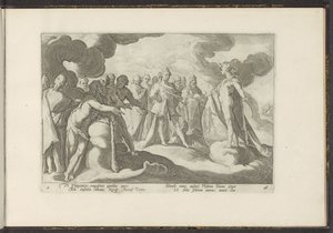Dei chiedono al dio del sole di tornare sul suo carro da Hendrick Goltzius (workshop of)