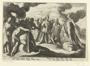 Gli dei chiedono al dio del sole di tornare sul suo carro da Hendrick Goltzius (workshop of)