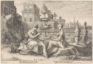 Giunone si avvicina a Semele sotto forma di Beroe (Metamorfosi di Ovidio)