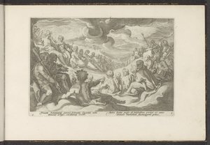 Giove convoca gli dei olimpici da Hendrick Goltzius (workshop of)