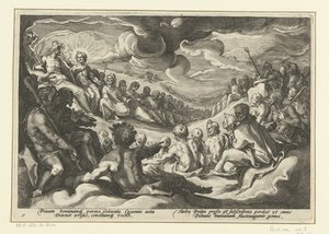 Giove convoca gli dei olimpici (Le metamorfosi di Ovidio) da Hendrick Goltzius (workshop of)