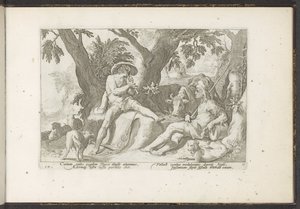 Mercurio suona il flauto per Argo da Hendrick Goltzius (workshop of)
