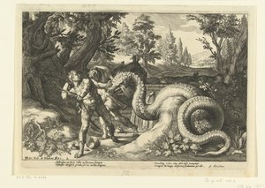 Compagni di Cadmo divorati da un drago (dalla serie Metamorfosi di Ovidio)