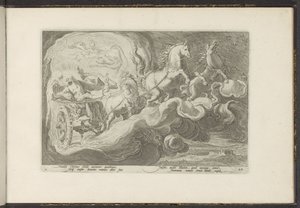 Faetonte guida il carro di suo padre da Hendrick Goltzius (workshop of)