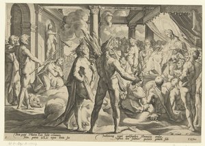 Faetonte nel palazzo di Helios da Hendrick Goltzius (workshop of)
