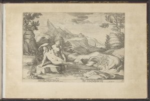Salmacide ed Ermafrodito da Hendrick Goltzius (workshop of)