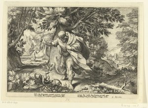 Tiresia colpisce due serpenti accoppiati (serie Le Metamorfosi di Ovidio)