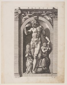 Bacco, da Otto divinità pagane da Hendrick Goltzius