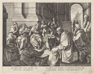 Boaz e gli anziani da Hendrick Goltzius