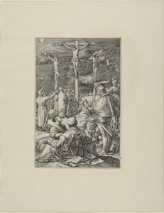 Cristo sulla Croce, tavola dieci dalla Passione di Cristo da Hendrick Goltzius