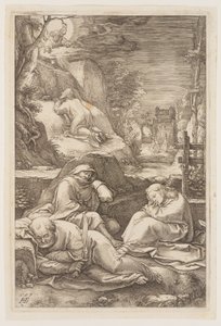 Cristo sul Monte degli Ulivi, da La Passione da Hendrick Goltzius