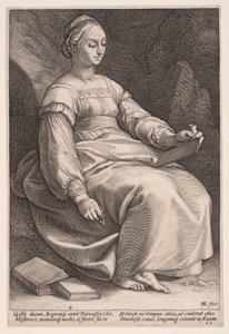 Clio, la musa della storia, da Le nove muse da Hendrick Goltzius