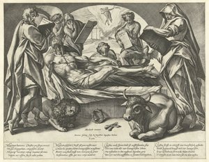 Il Cristo morto e i quattro evangelisti da Hendrick Goltzius
