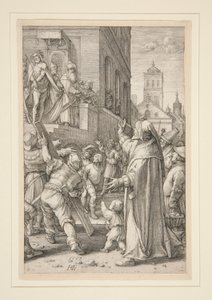 Ecce Homo, dalla Passione, n. 8 di una serie di 12 incisioni da Hendrick Goltzius