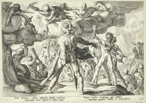 I giganti assaltano i cieli da Hendrick Goltzius