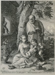 Sacra Famiglia con Giovanni Battista da Hendrick Goltzius