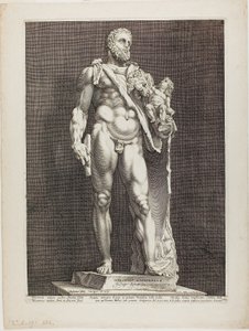 Ercole e Telefo, lastra due da Tre famose sculture antiche da Hendrick Goltzius