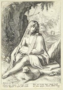 Giovanni Battista nel deserto da Hendrick Goltzius