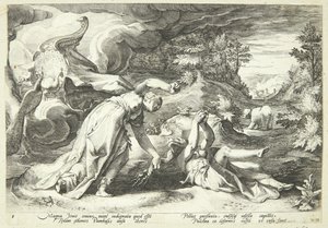 Giunone trasforma Callisto in un orso da Hendrick Goltzius