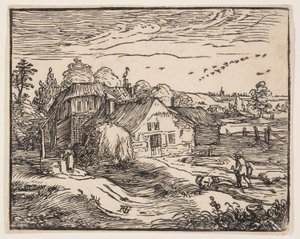 Paesaggio con casa colonica da Hendrick Goltzius