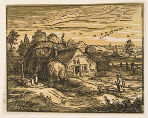 Paesaggio con casa colonica