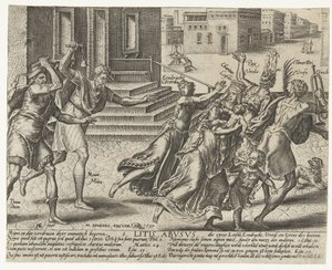 Il mio e il tuo scacciano Unità, Amore, Pace e Timore di Dio da Hendrick Goltzius