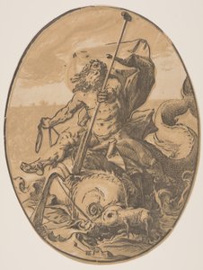 Oceano, da Le divinità da Hendrick Goltzius