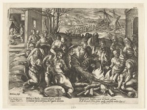 Paolo morso da una vipera alla mano da Hendrick Goltzius