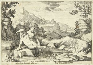 Salmakis e Ermafrodito da Hendrick Goltzius