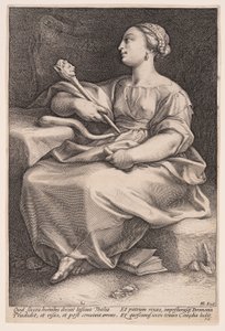 Thalia, la musa della commedia, da Le nove muse da Hendrick Goltzius
