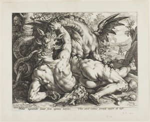Il drago che divora i compagni di Cadmo da Hendrick Goltzius