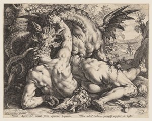 Il drago che divora i compagni di Cadmo da Hendrick Goltzius