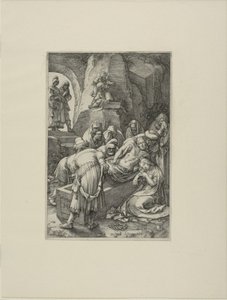 La sepoltura, tavola undici da La Passione di Cristo da Hendrick Goltzius