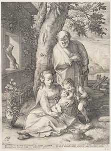La Sacra Famiglia con il giovane San Giovanni Battista da Hendrick Goltzius