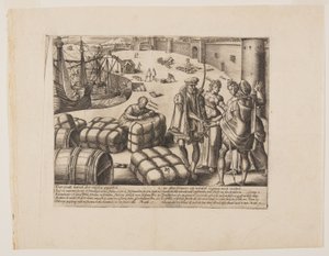 Il notaio ignorante, da Litis Abusus (Gli abusi della legge) da Hendrick Goltzius