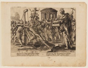 Il martirio di San Filippo, da Il martirio di Cristo e degli Apostoli da Hendrick Goltzius