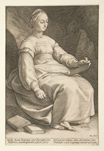 Le Nove Muse: Clio, #4 in una serie di 9 da Hendrick Goltzius