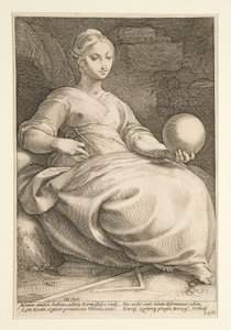 Le nove muse: Erato, #7 in una serie di 9 da Hendrick Goltzius