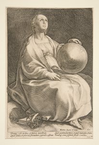 Le nove muse: Urania, #9 in una serie di 9 da Hendrick Goltzius