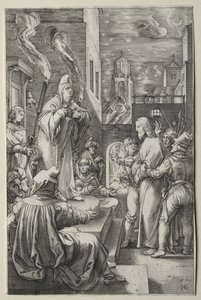 La Passione: Cristo davanti a Caifa da Hendrick Goltzius