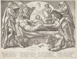 Il Cristo morto e i quattro evangelisti da Hendrick Goltzius