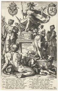 Frontespizio per la serie di stampe Gli eroi romani