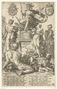 Frontespizio per la serie di stampe Gli eroi romani