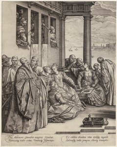 Matrimonio veneziano [metà sinistra della pagina] da Hendrick Goltzius