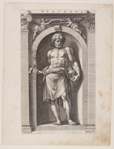 Vulcano, da Otto divinità pagane da Hendrick Goltzius