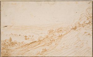 Paesaggio con pendio da Hendrick Goudt